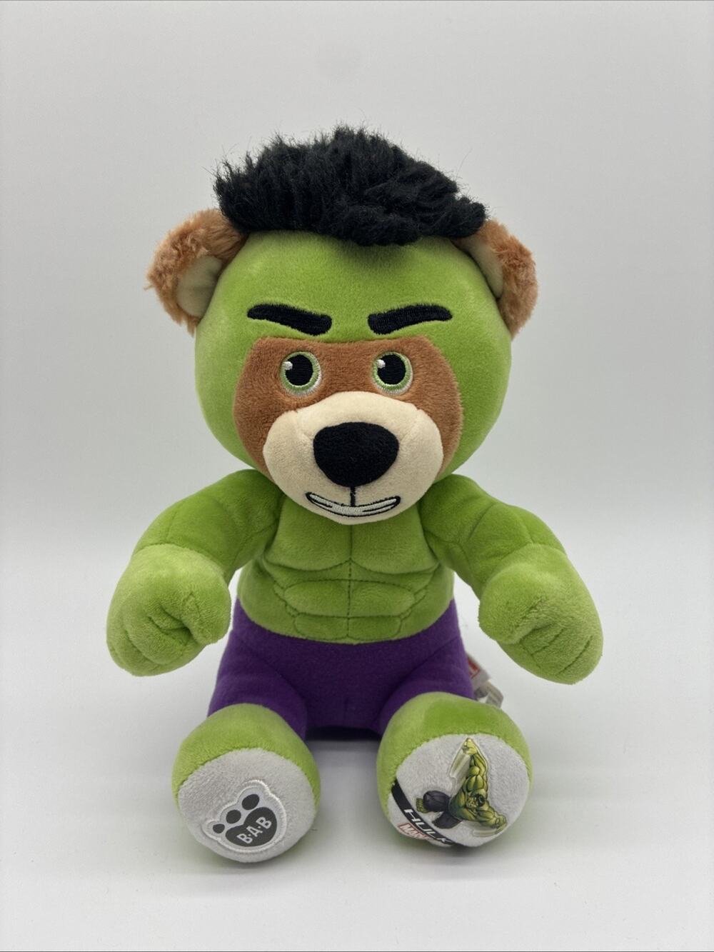 Build a Bear Marvel Hulk Plush Stuffed Animal Toy Avengers Collectible Small 9"